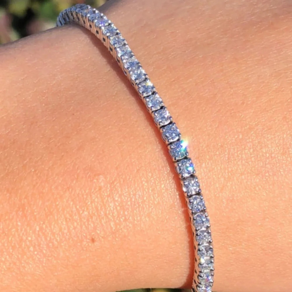 14k 8ct Tennis Bracelet - Picture 5 of 10